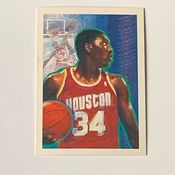 1990 NBA HOOPS Houston Rockets Hakeem Olajuwon Checklist #364 - Picture 1 of 3